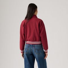 Graphic Everyday Quarter-Zip Sweatshirt — Double Chest Crest Warm Cabernet - Red 4