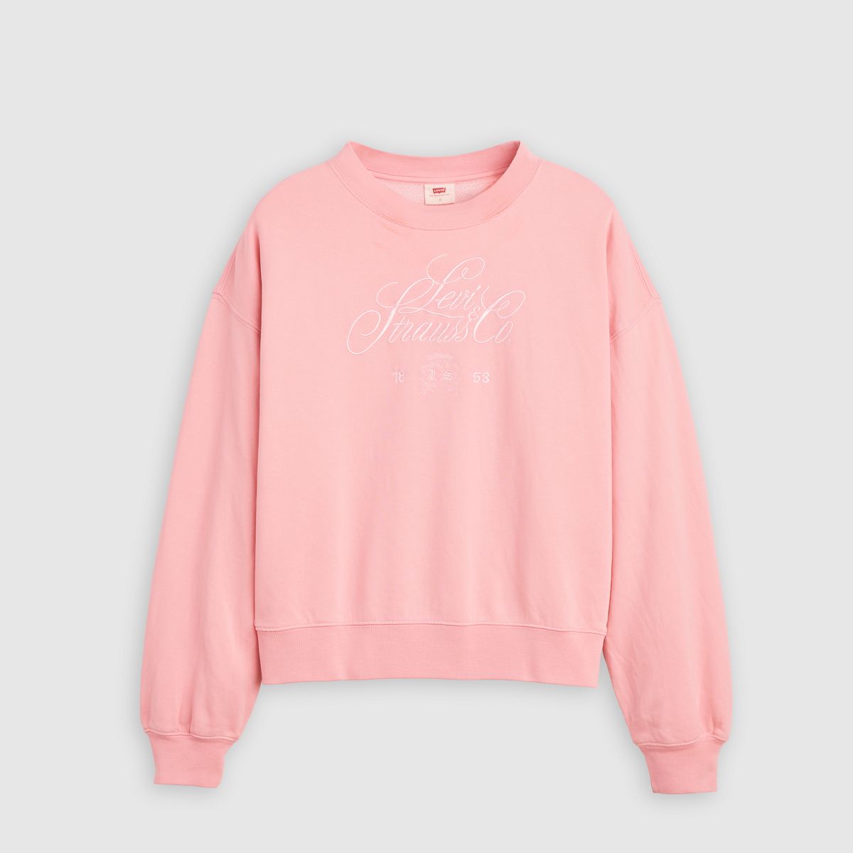Graphic Vintage Boxy Sweatshirt — Coral Blush - Pink
