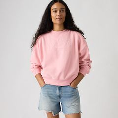 Graphic Vintage Boxy Sweatshirt — Coral Blush - Pink 1