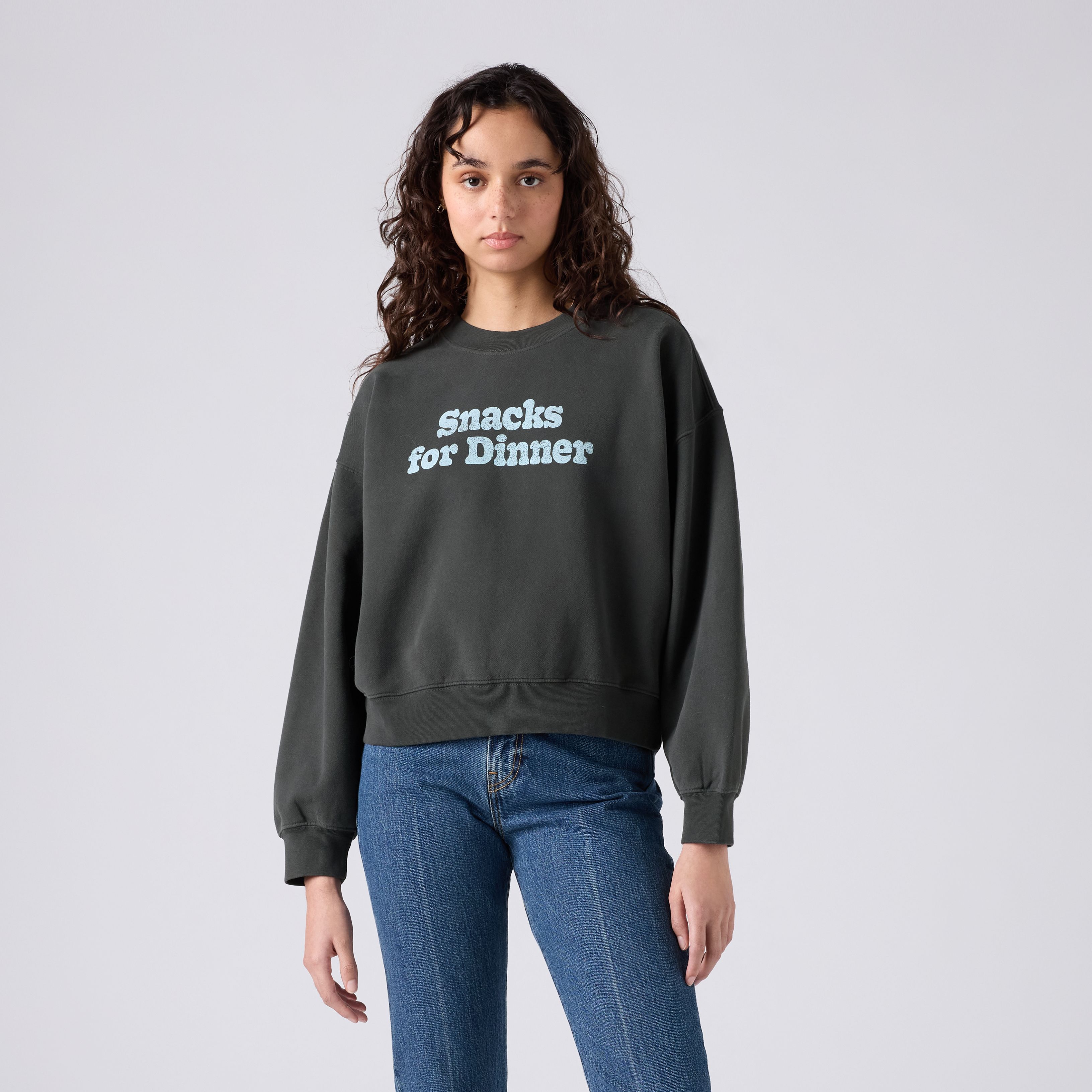 Sweat-shirt col rond graphique Vintage Boxy 7