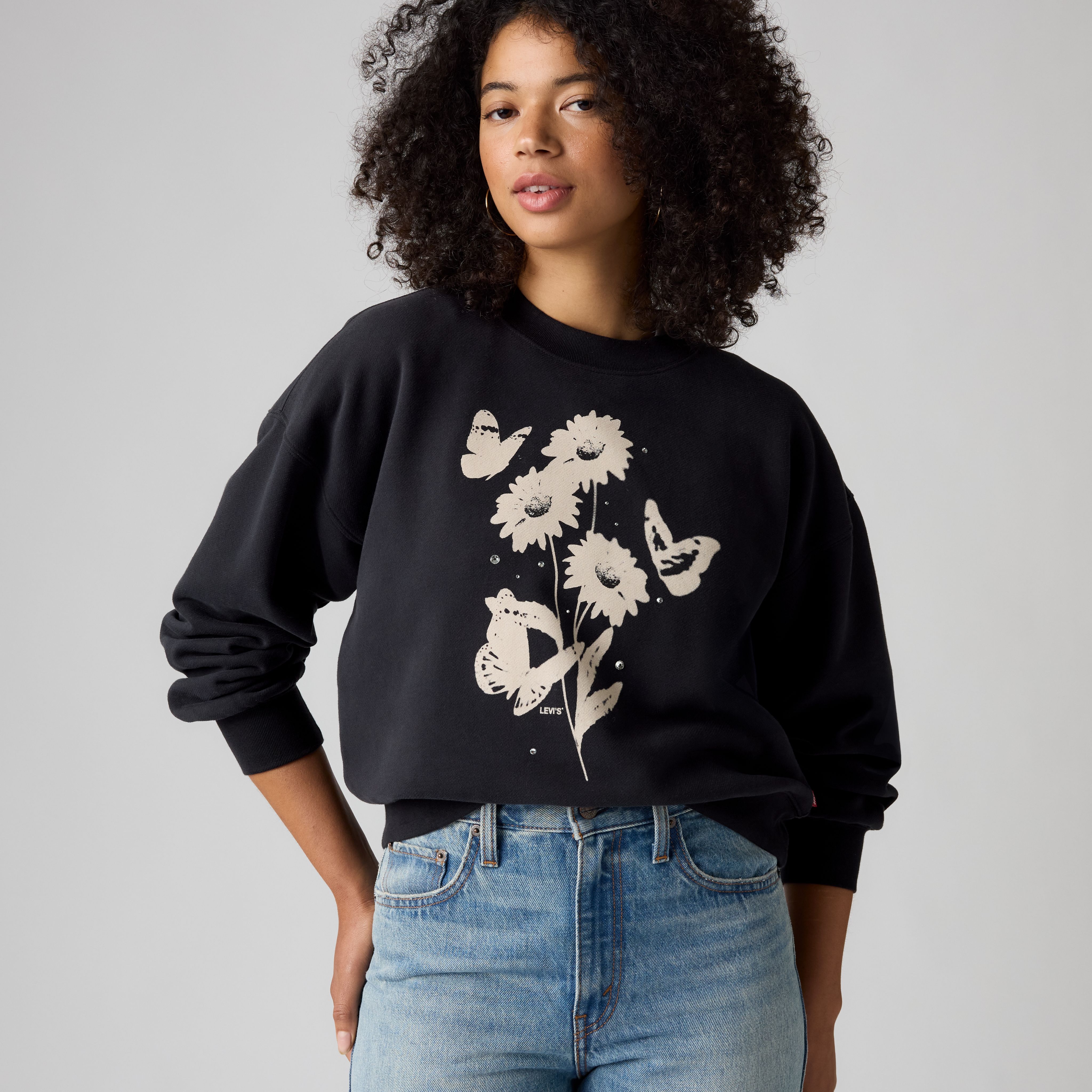 Graphic Vintage Boxy Sweatshirt 1