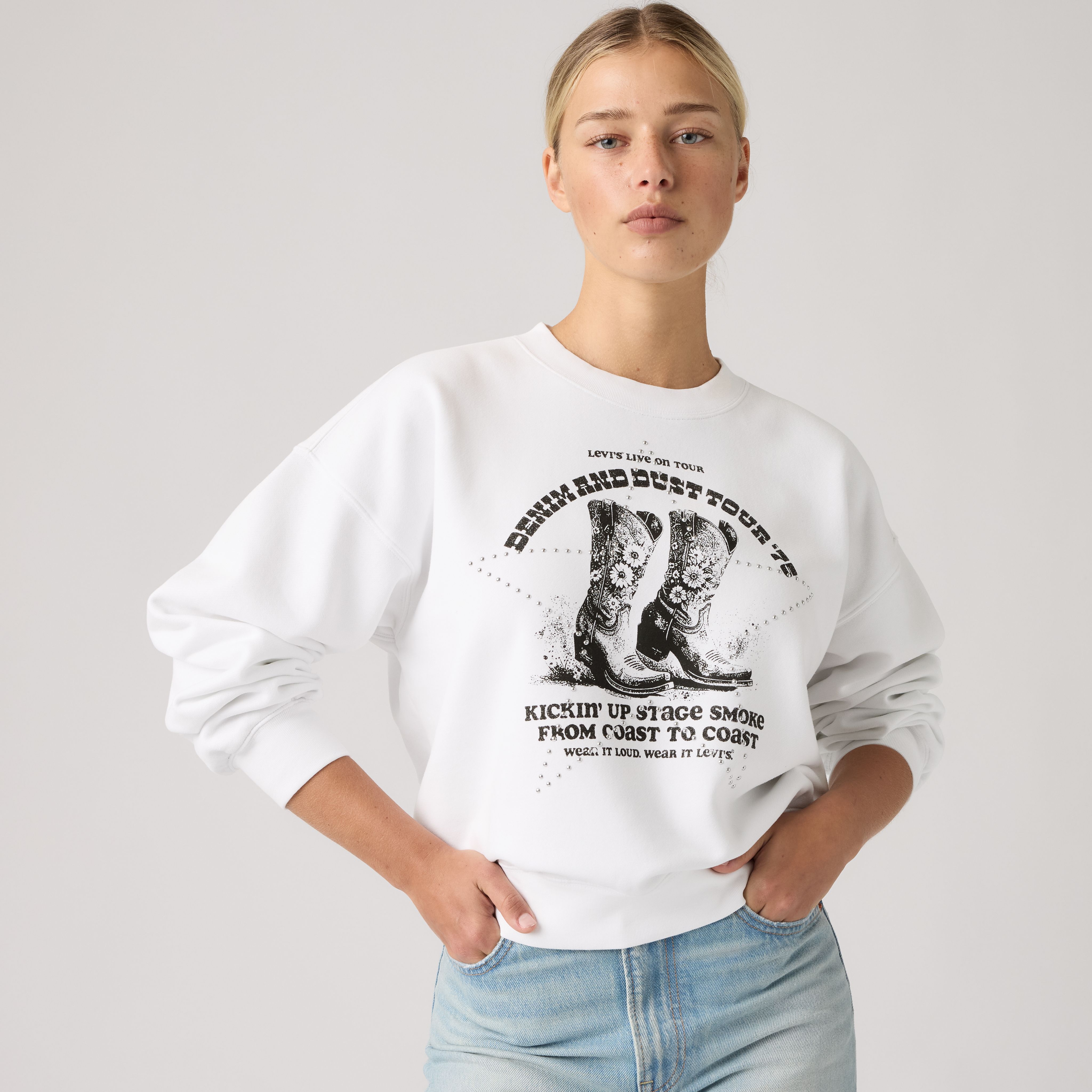 Graphic Vintage Boxy Sweatshirt 1