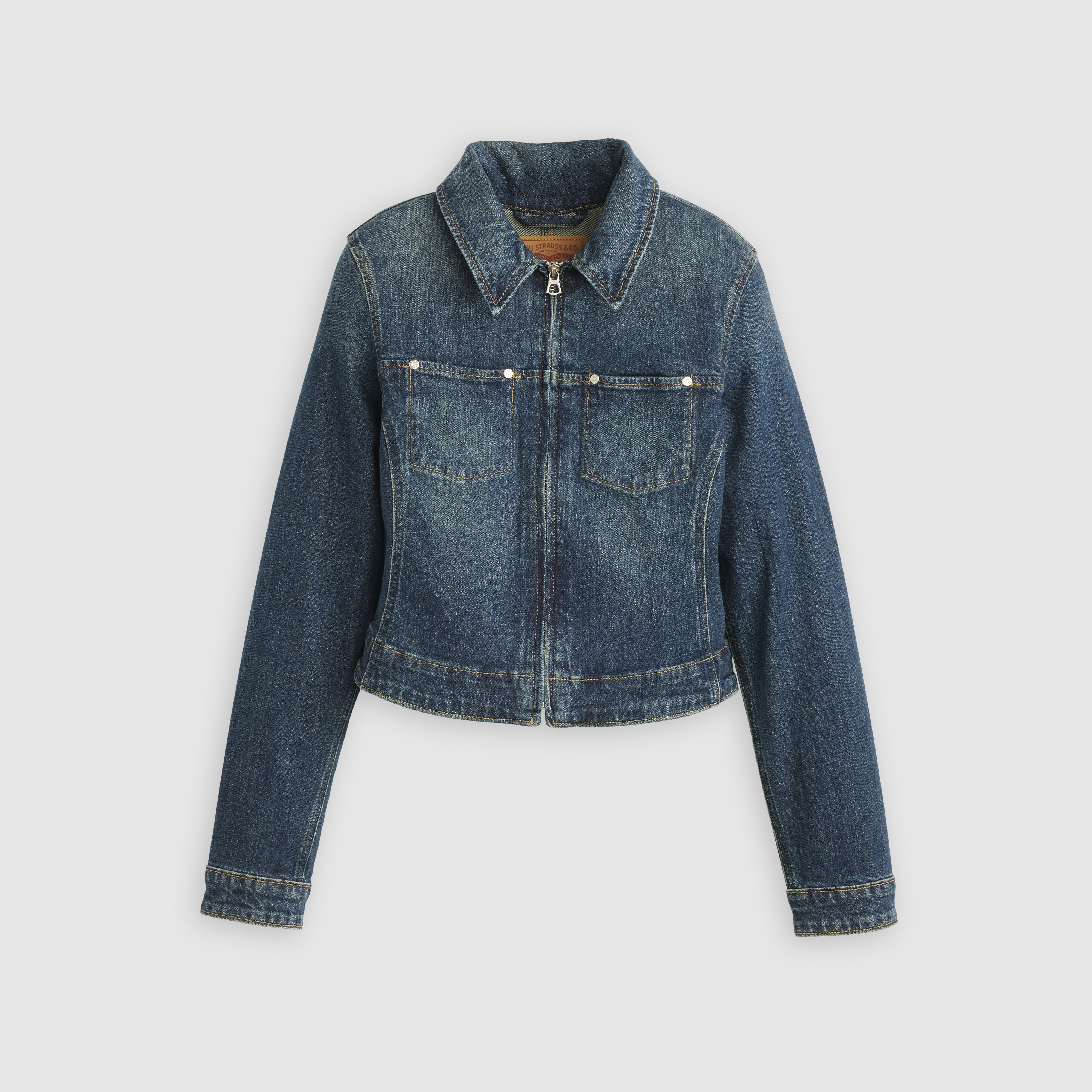 Y2K Stretch Fitted Trucker Jacket 5