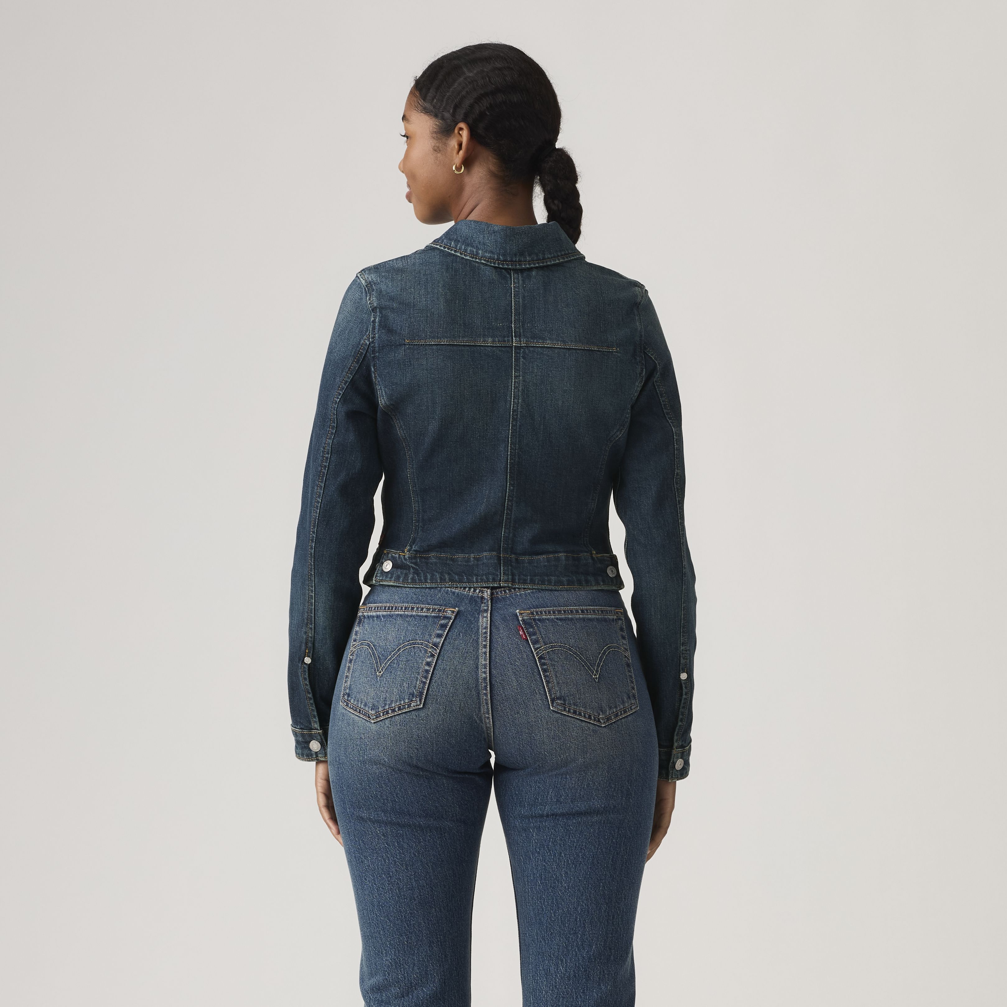 Y2K Stretch Fitted Trucker Jacket 4