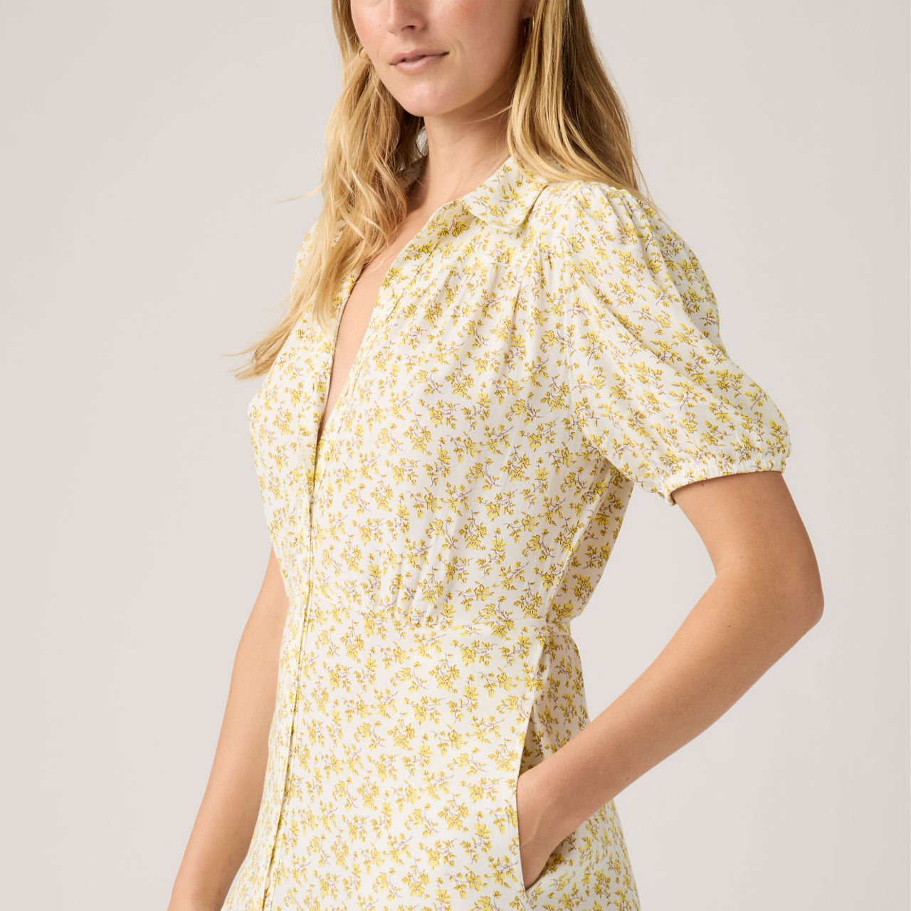 Levi's Rosa Short-sleeve Midi Dress In Multi