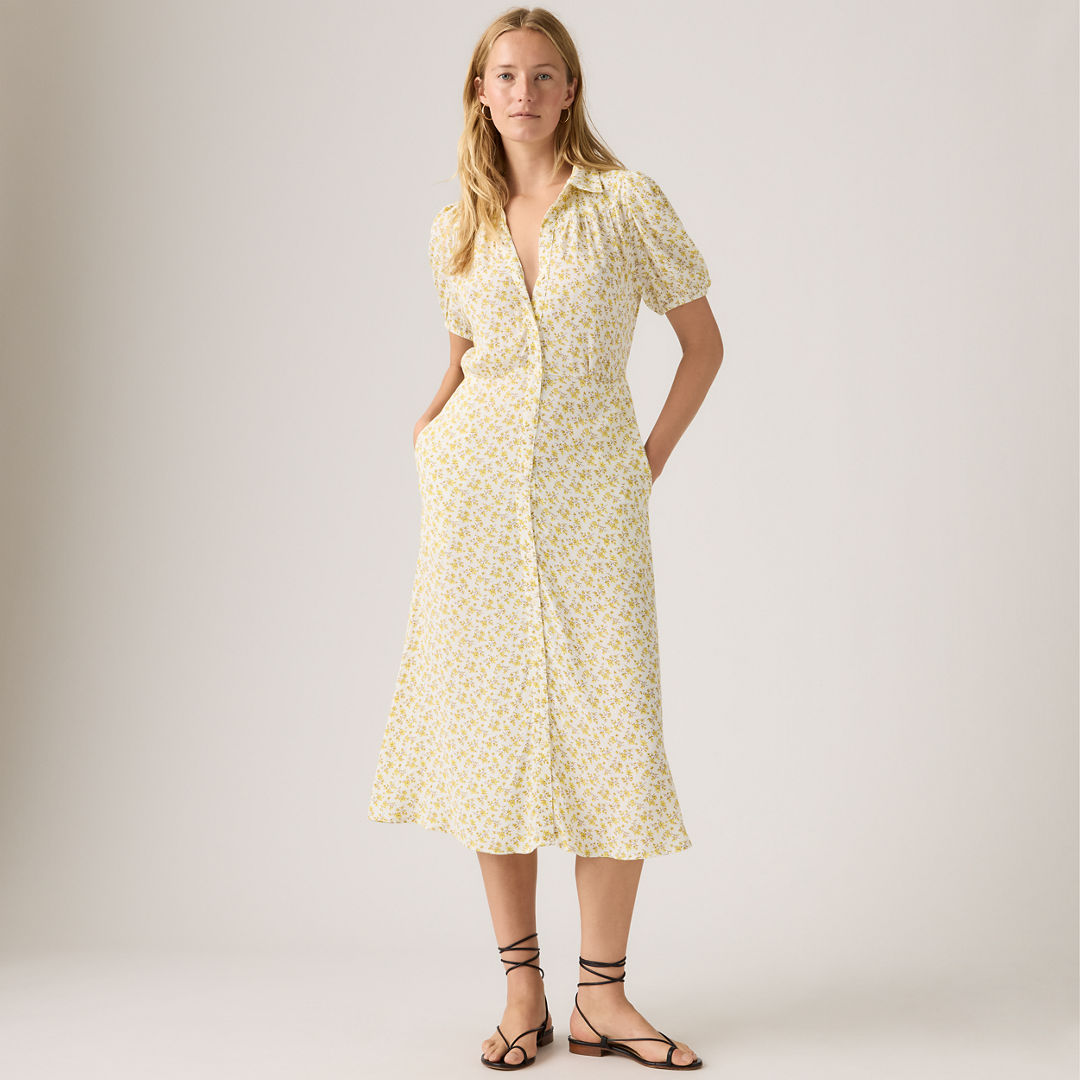 Levi's Rosa Short-sleeve Midi Dress In Multi