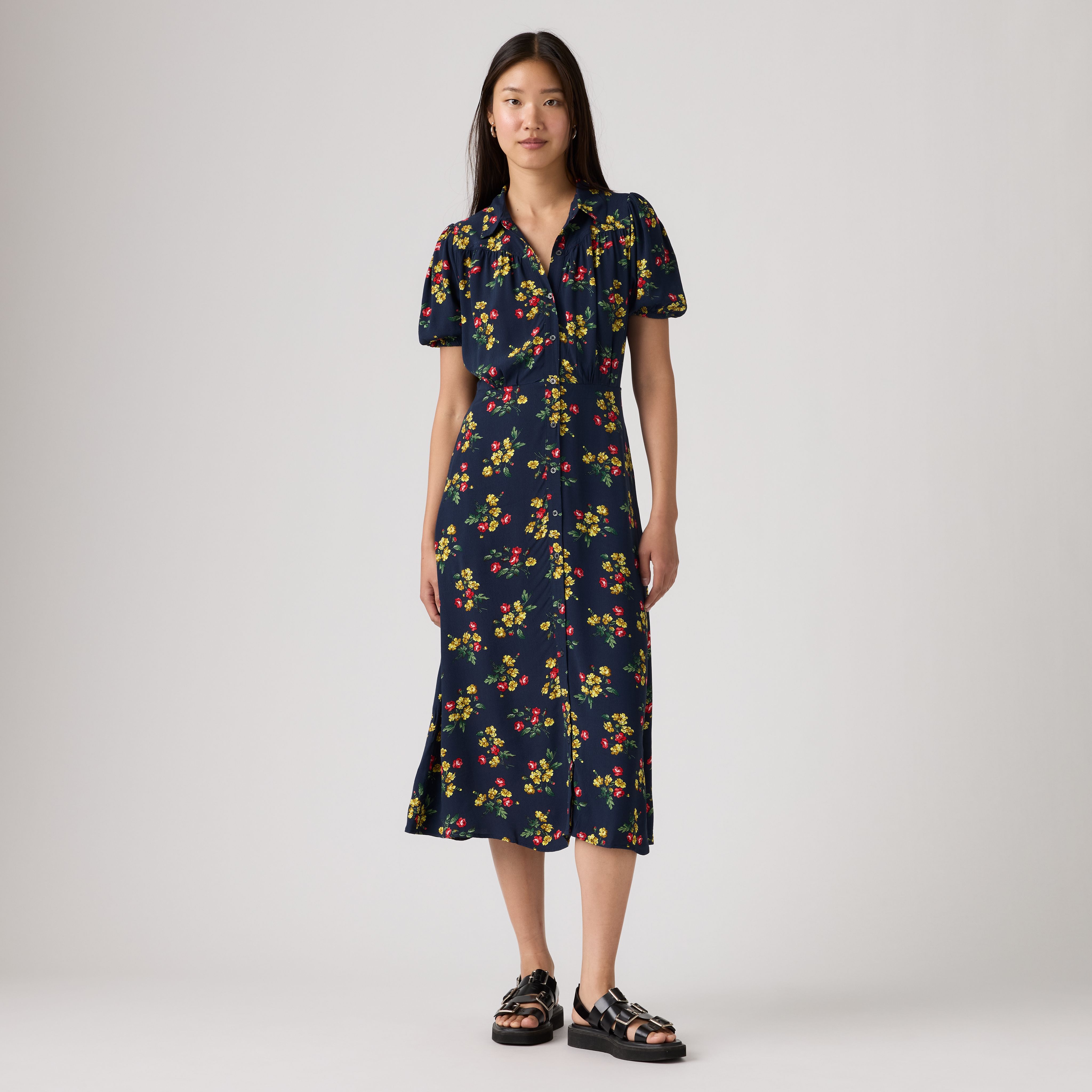Rosa Short-Sleeve Midi Dress 3