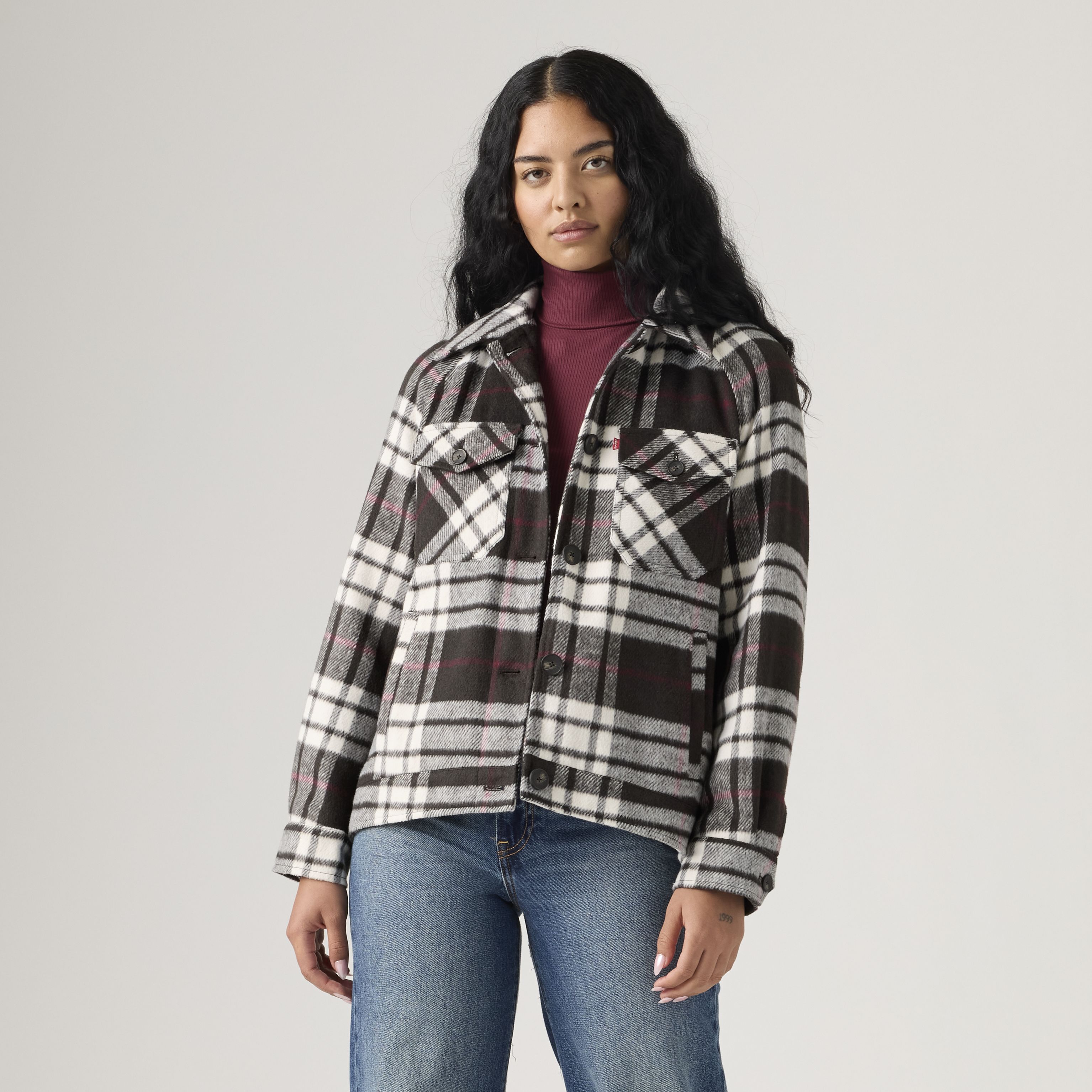 Raglan Sleeve Shirt Jacket 5