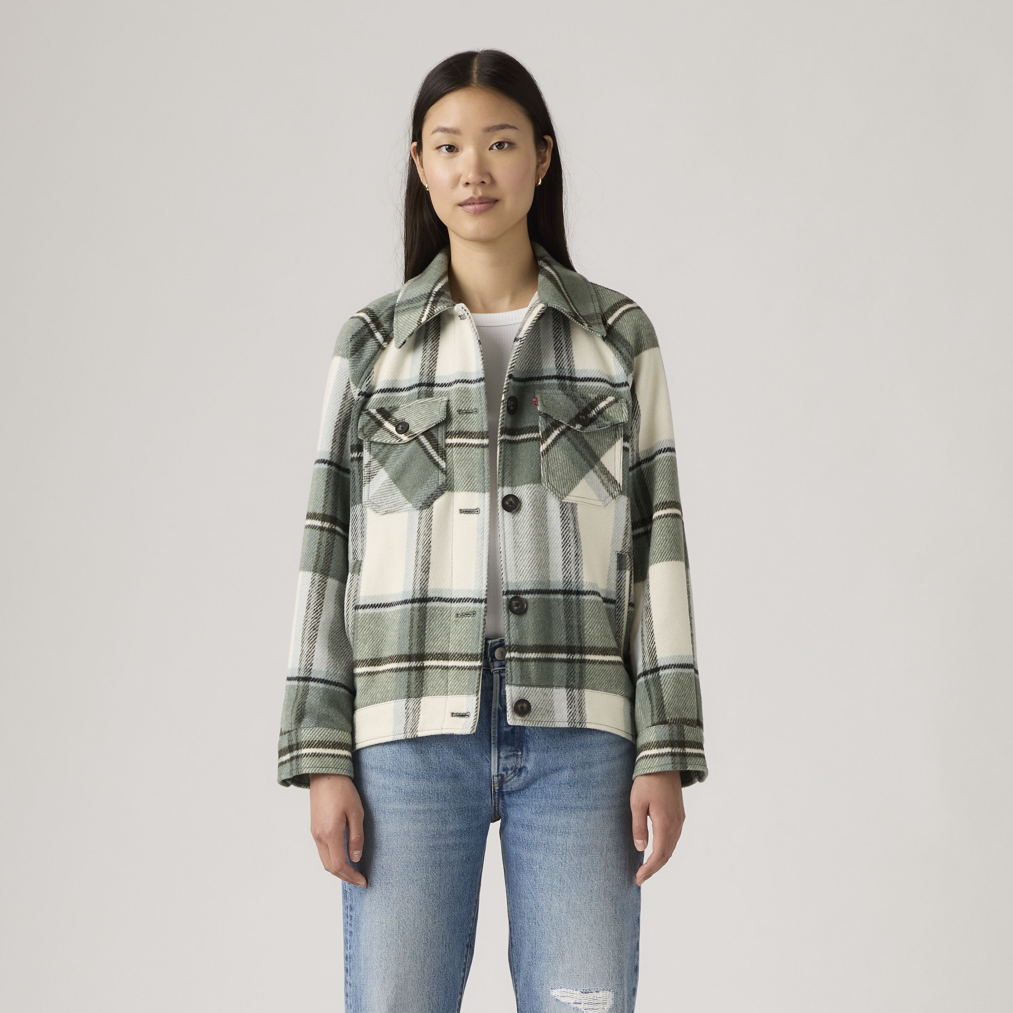 Raglan Sleeve Shirt Jacket 15