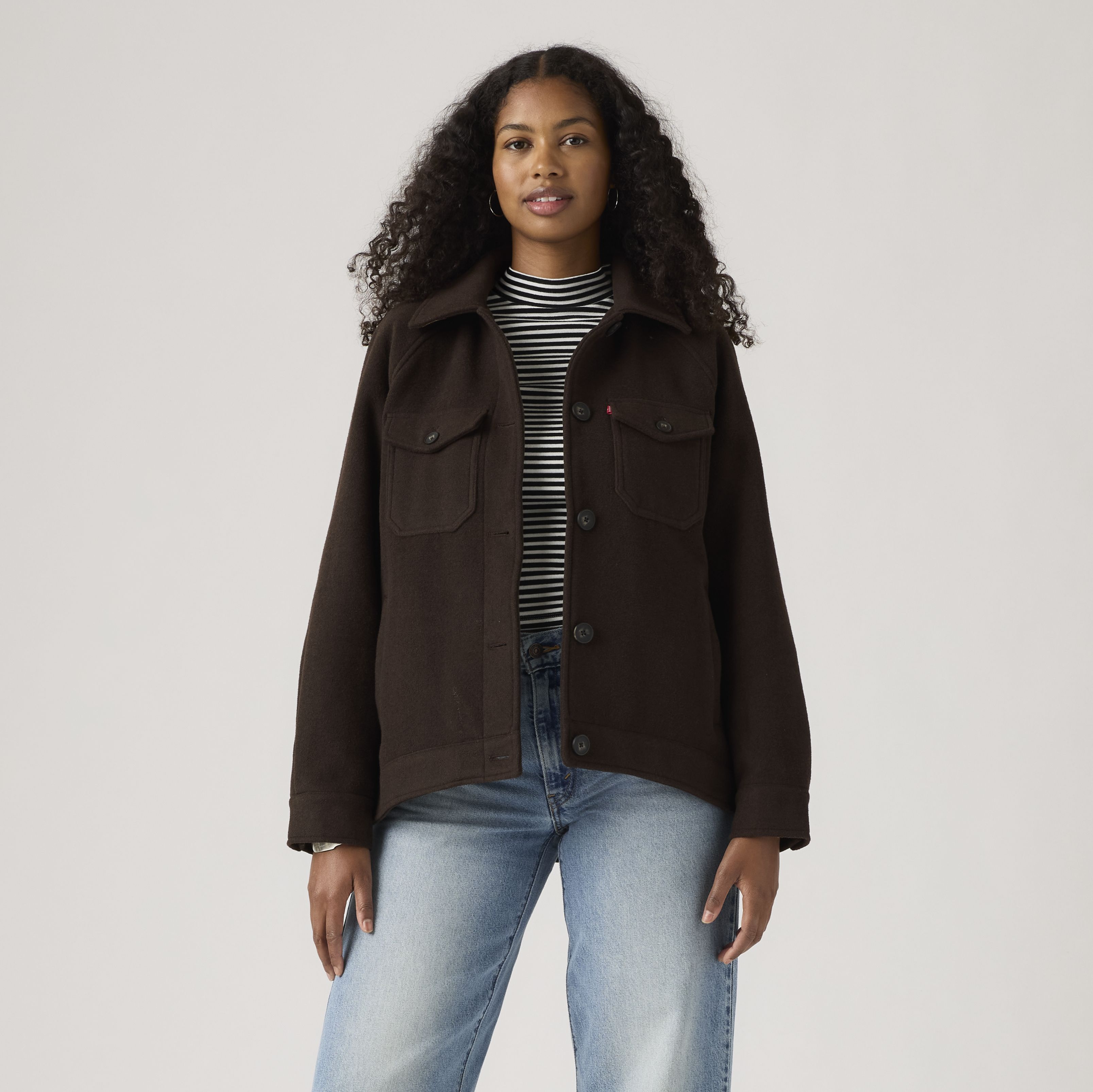 Raglan Sleeve Shirt Jacket 11