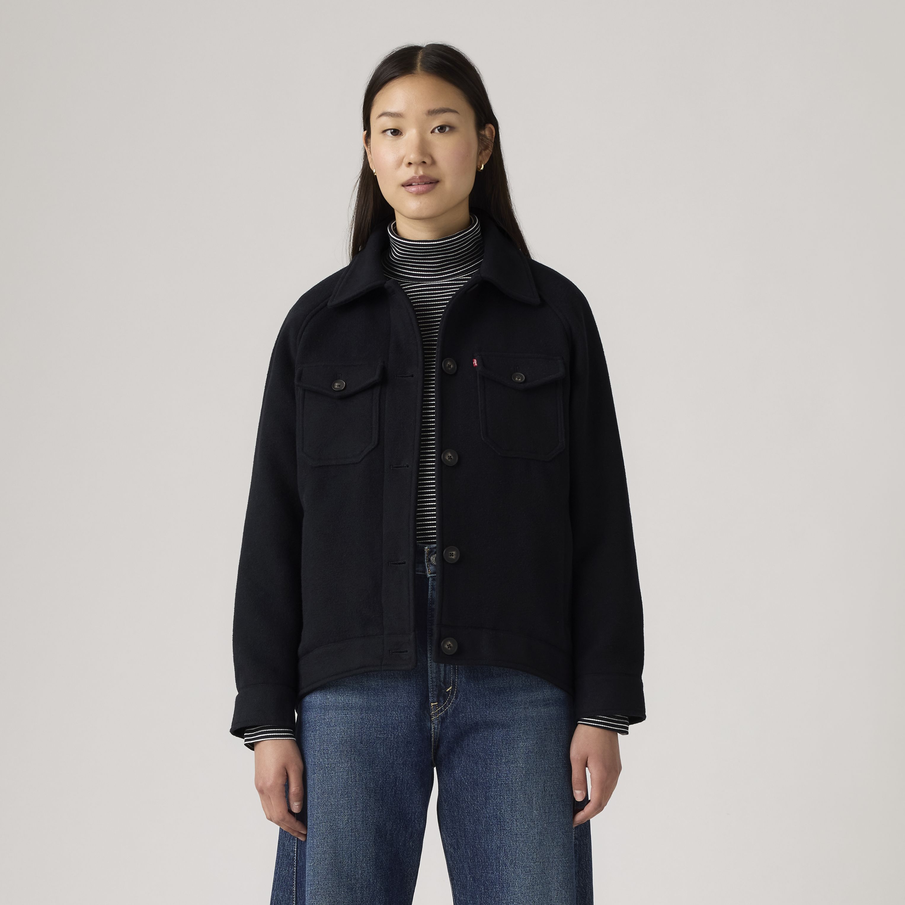 Raglan Sleeve Shirt Jacket 2