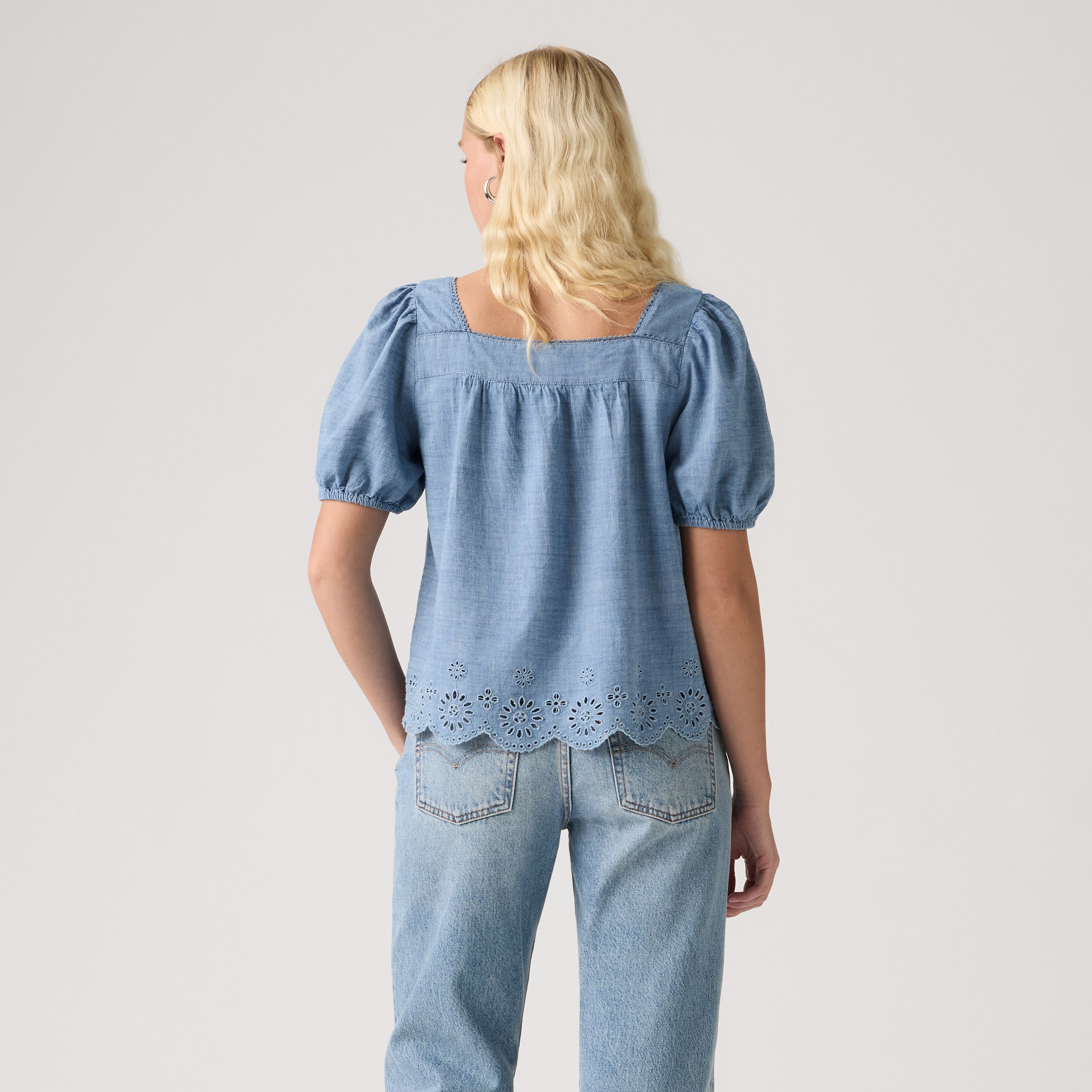 Darling Kurzarmbluse mit Cutwork 4