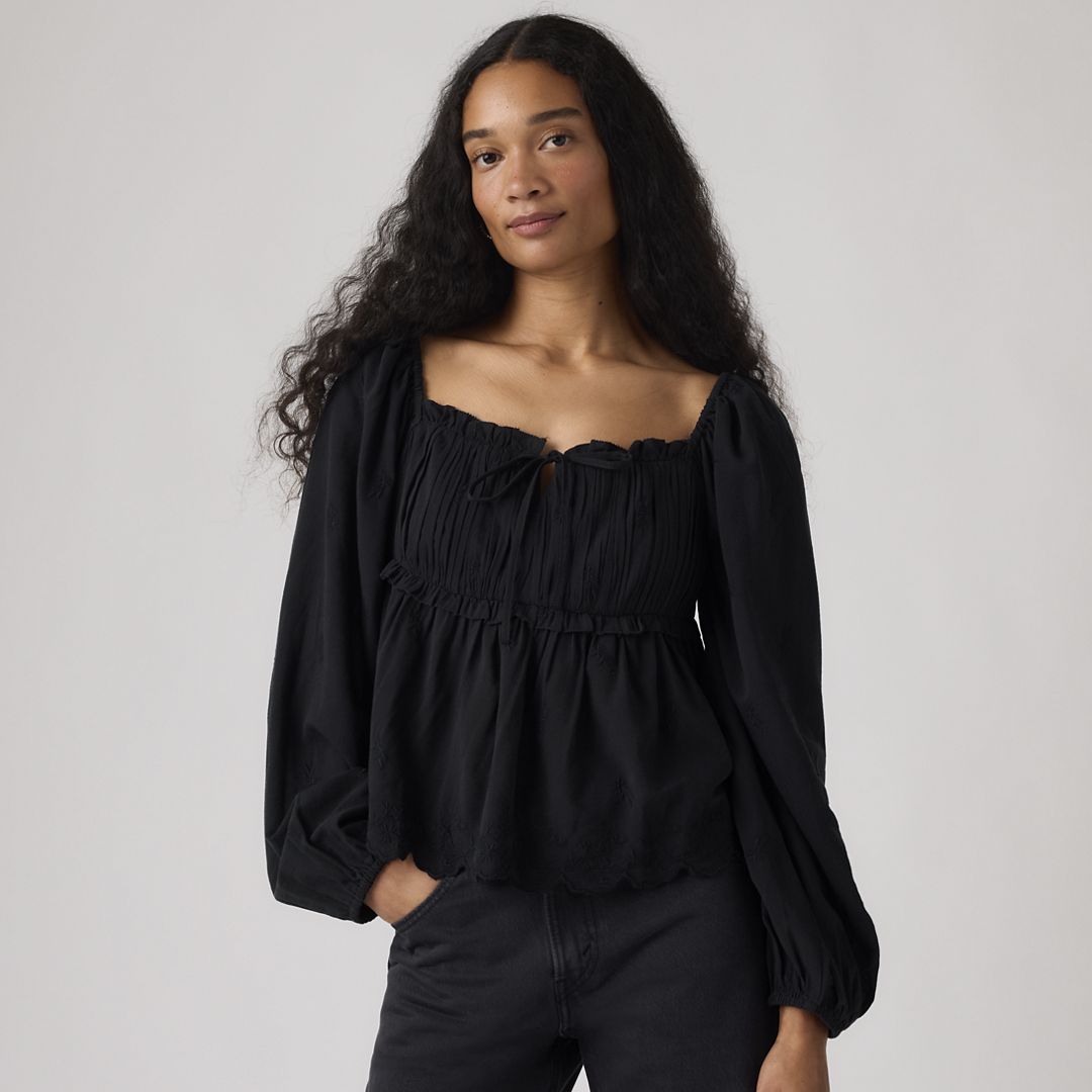 Levi's Ottie Long Sleeve Boho Blouse - Women's 2XS
