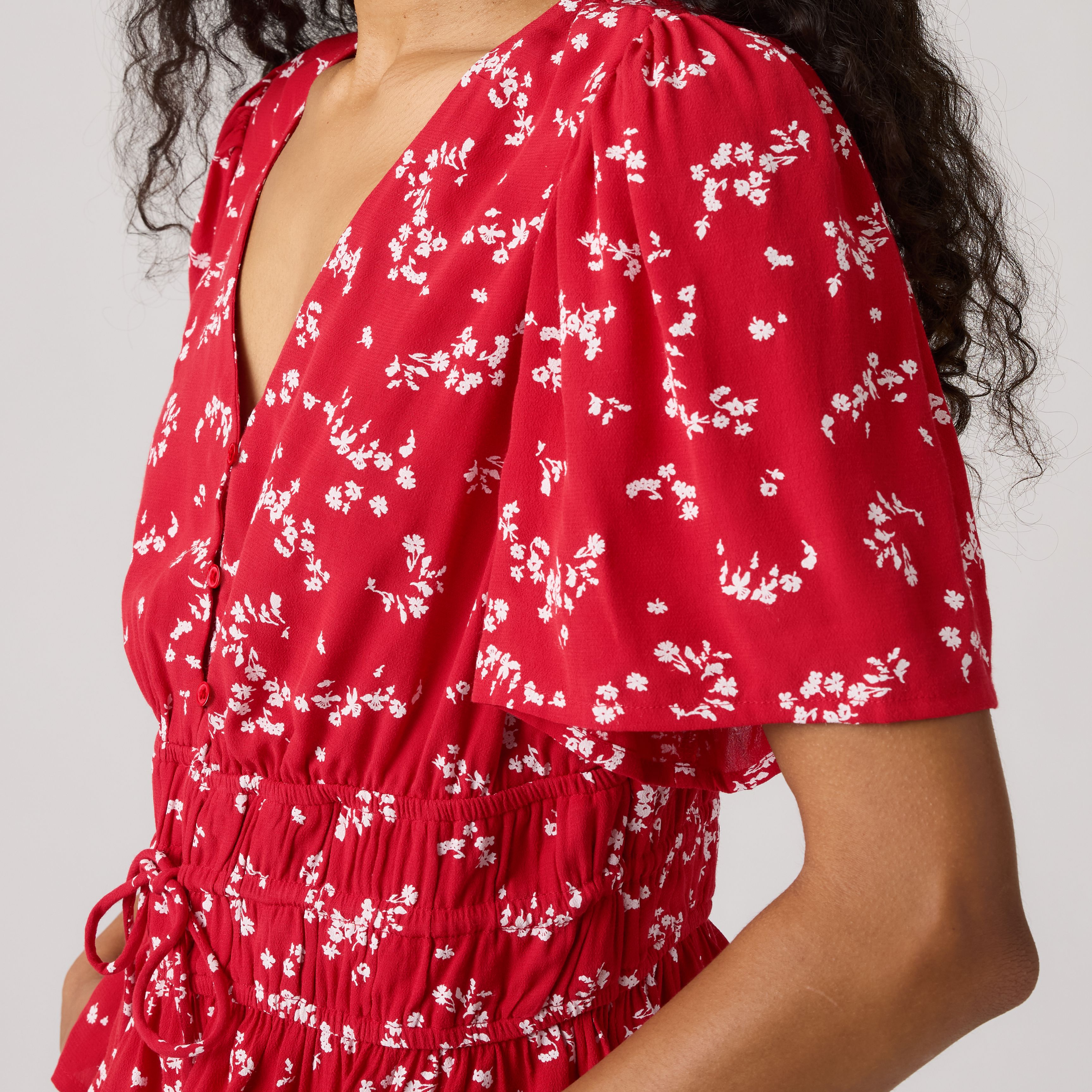 Rylan Short-Sleeve Crepe Blouse 2