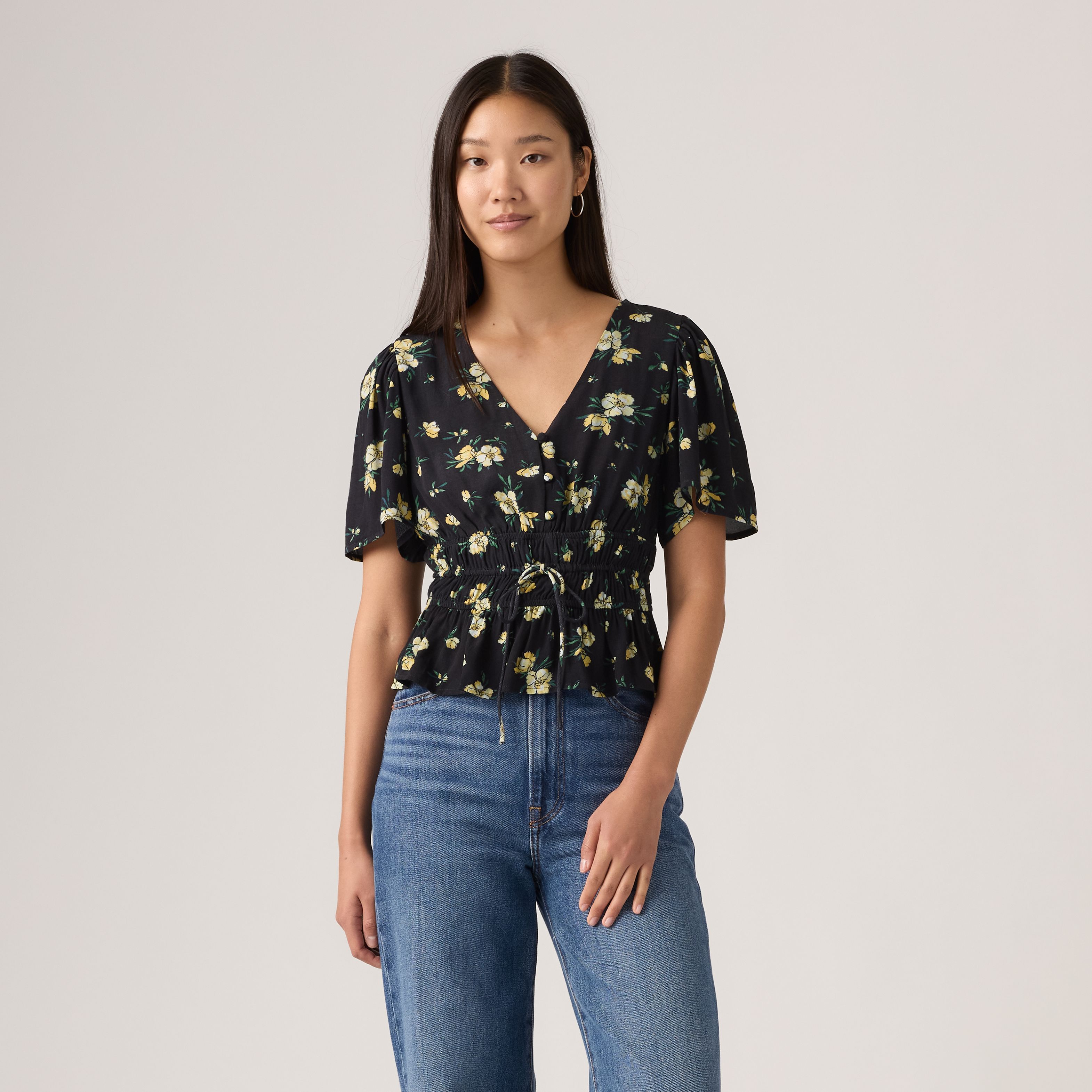 Ryan Short-Sleeve Crepe Blouse 3