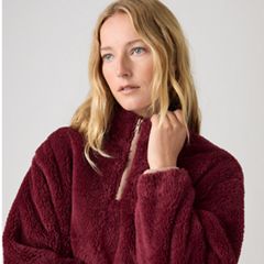 Gemma Sherpa Quarter-Zip Pullover — Tawny Port - Purple 4