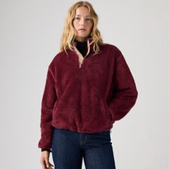 Gemma Sherpa Quarter-Zip Pullover — Tawny Port - Purple 1