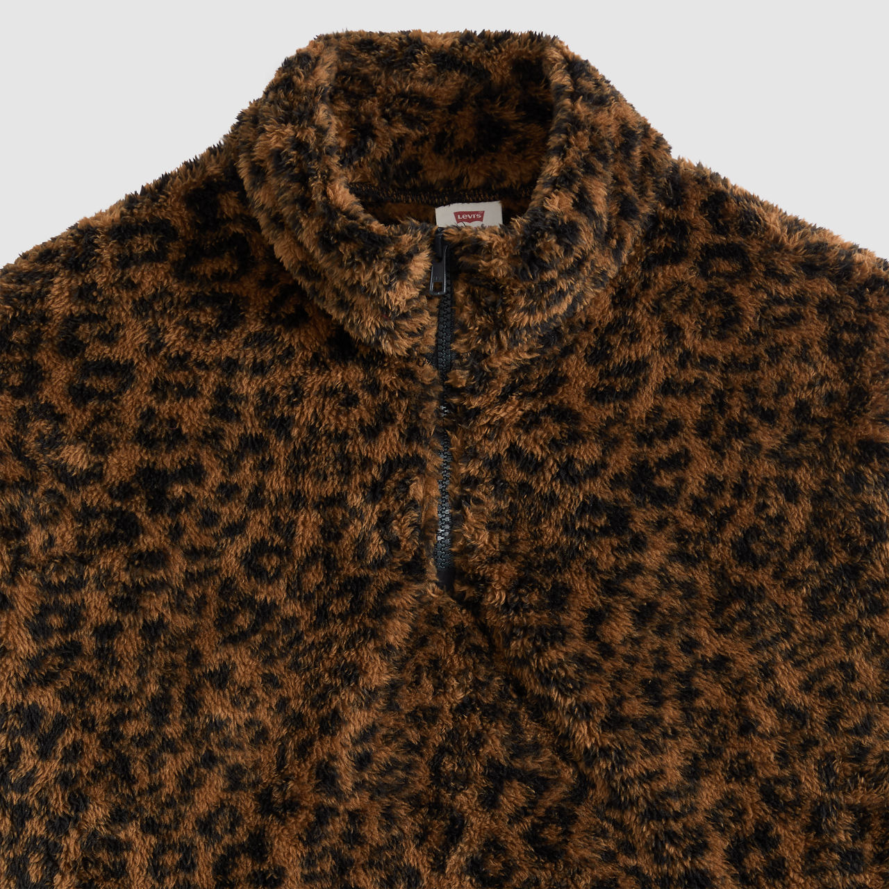 Felpa Gemma in pelliccia sintetica con cerniera a 1/4 6