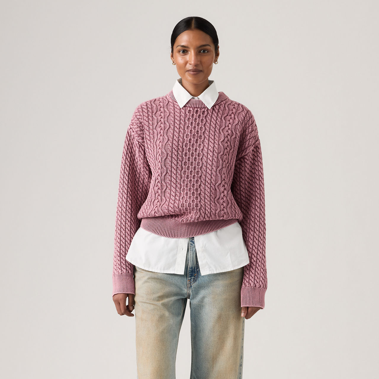 Leilah Cable Crewneck Sweater 5