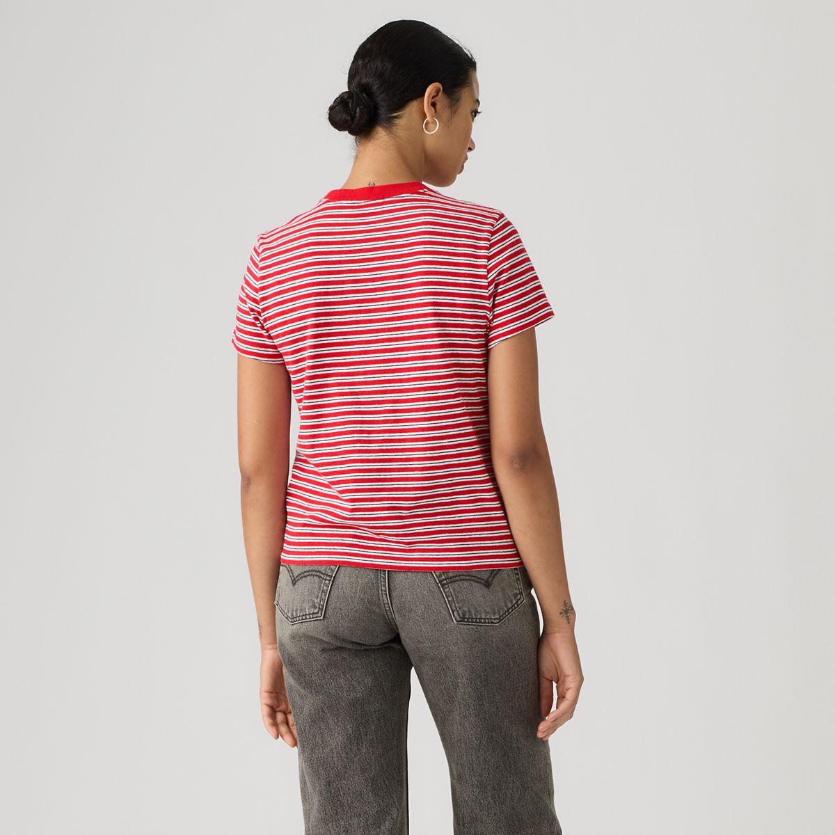 Favorite Short-Sleeve Tee — Bliss Stripe True Red - Red