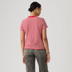 Favorite Short-Sleeve Tee — Bliss Stripe True Red - Red 4
