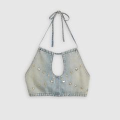 Levi's® Pride Road Worn Halter Top — Road Worn - Medium Wash 6