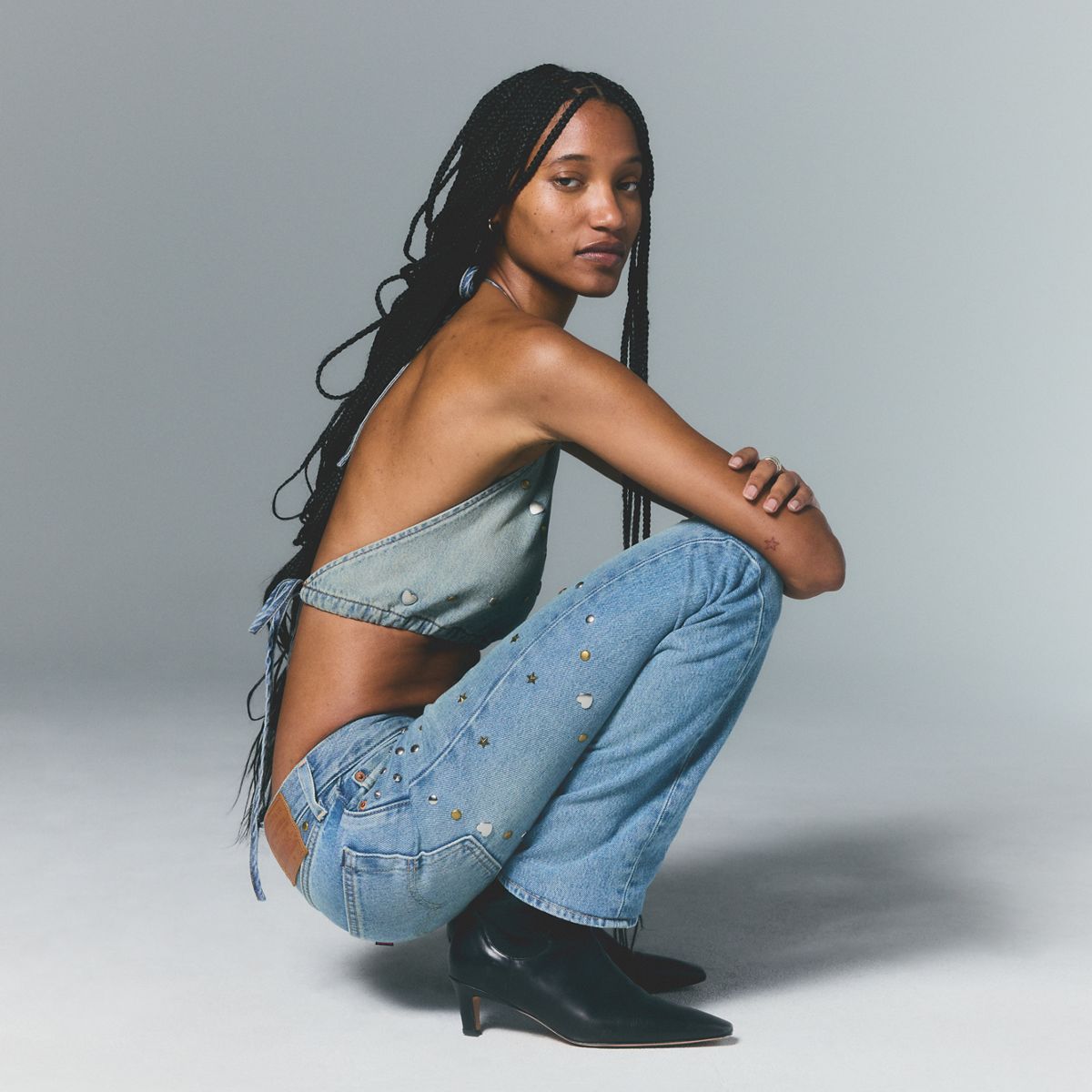Levi's® Pride Road Worn Halter Top — Road Worn - Medium Wash