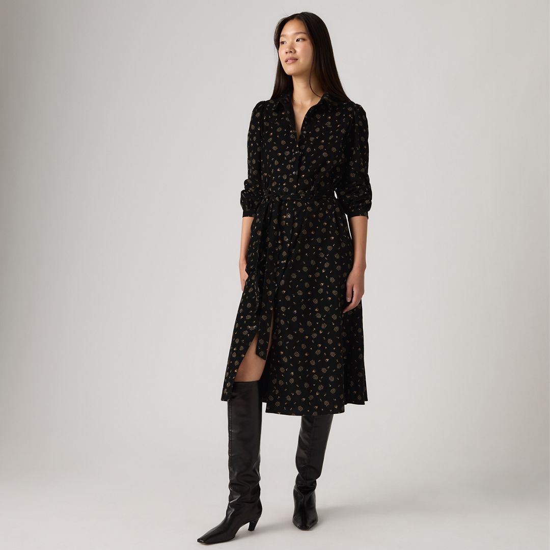 Levi's Journey Long-Sleeve Cord Midi Dress - Women's