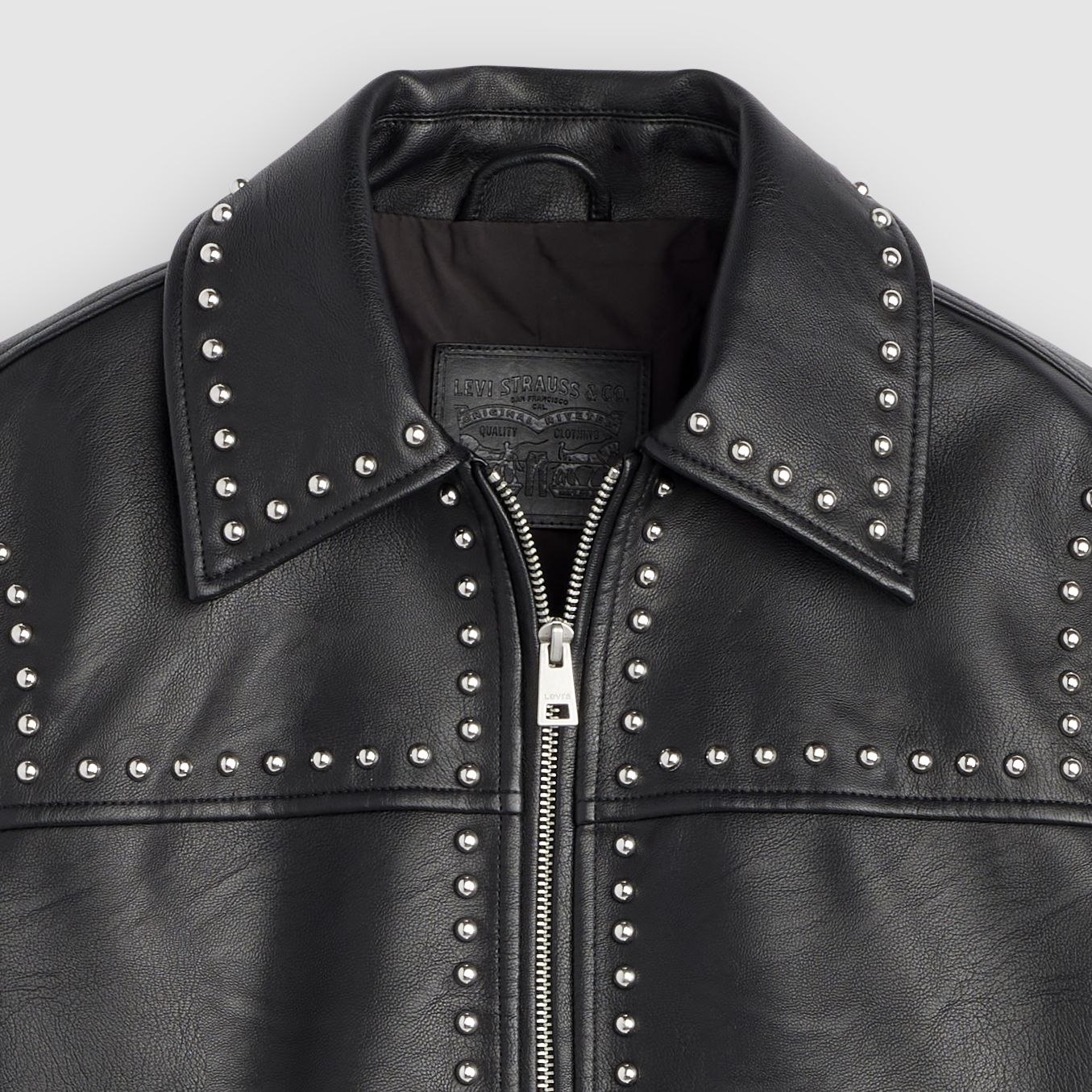 Faux Leather Studded Jacket 6