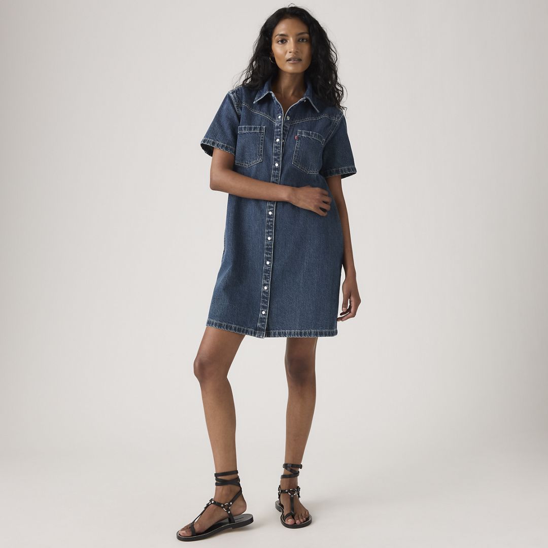 Levi’s Louisa Short-Sleeve Denim Dress – Women’s M