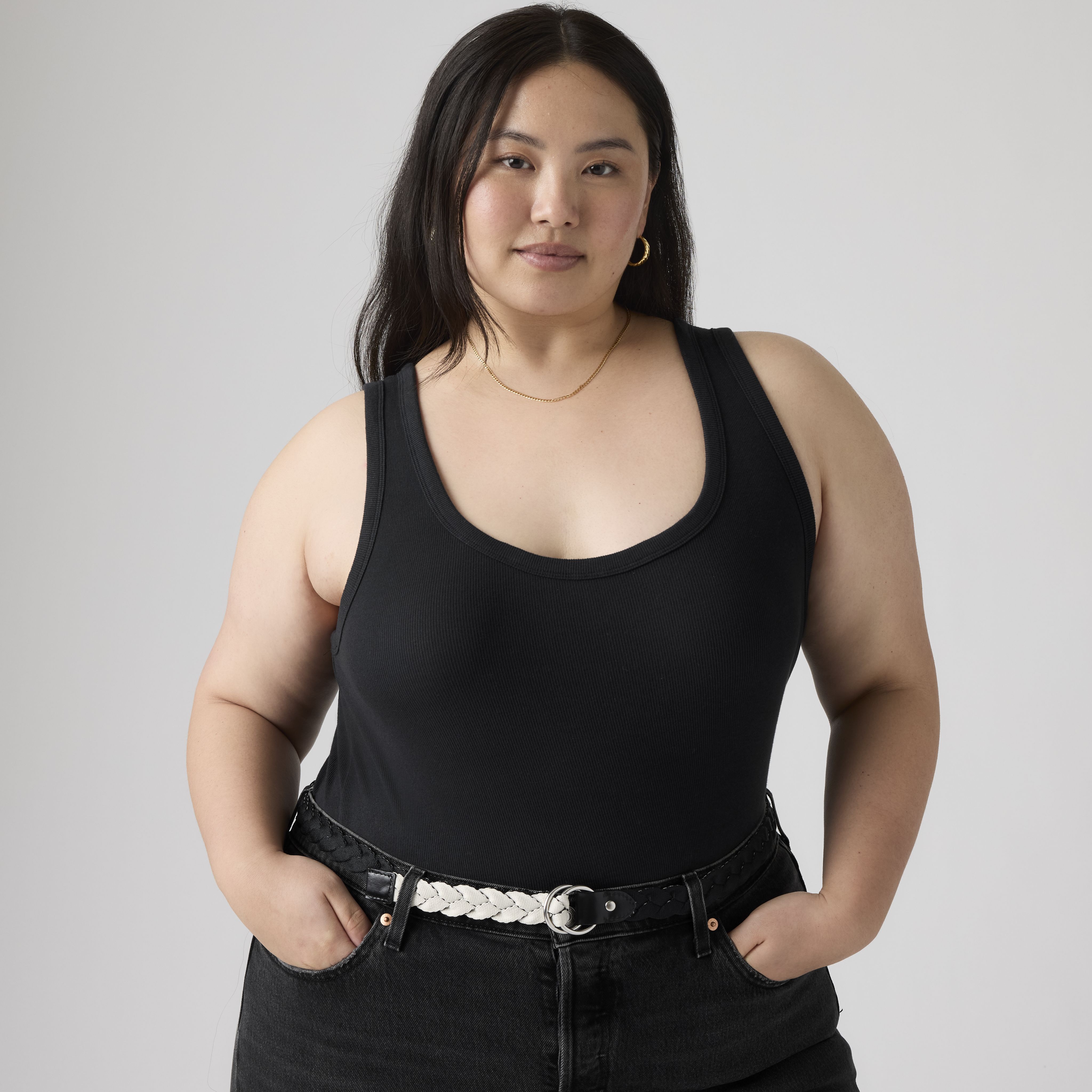 Hayes Ribbed Tank Top (Plus Size) 1