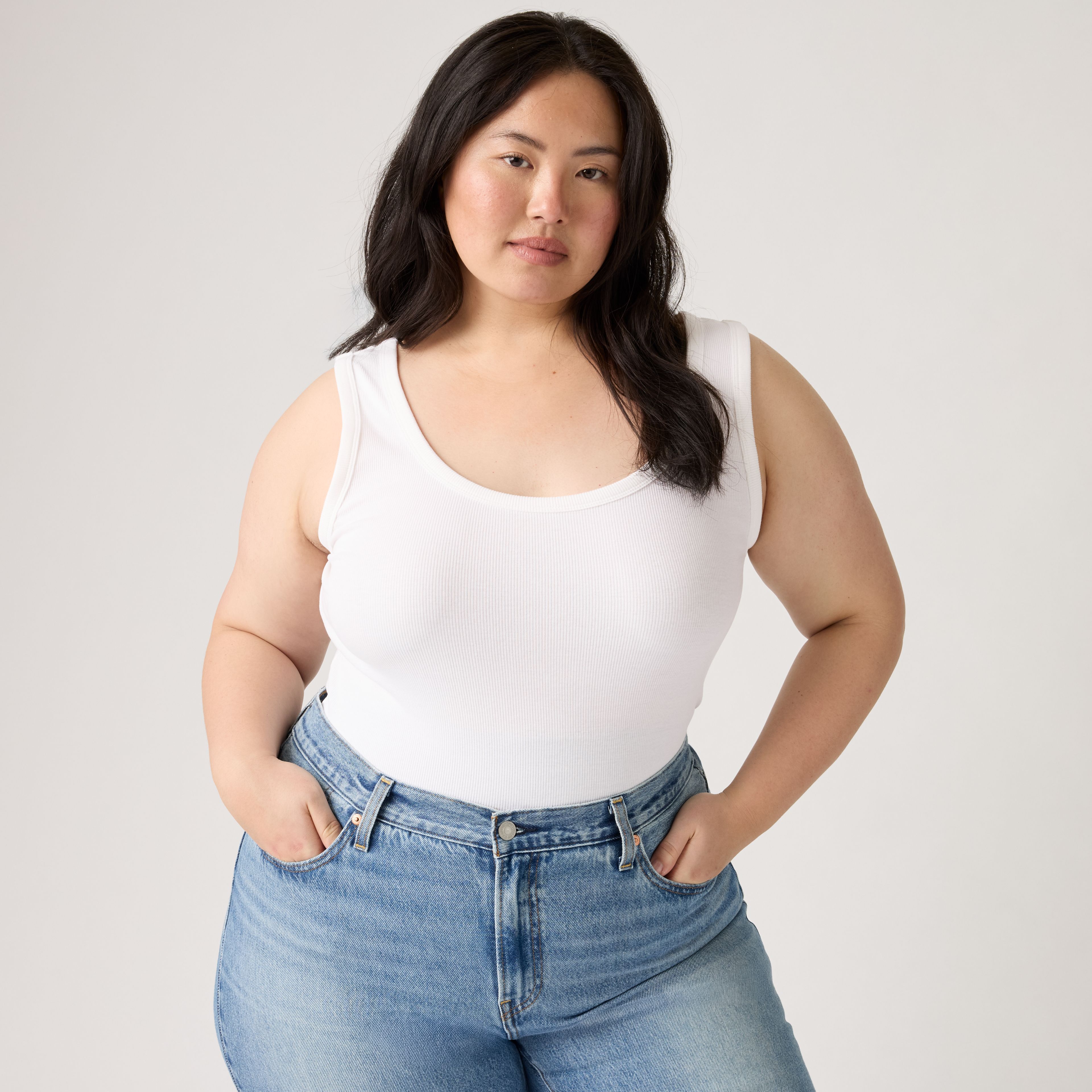 Hayes Ribbed Tank Top (Plus Size