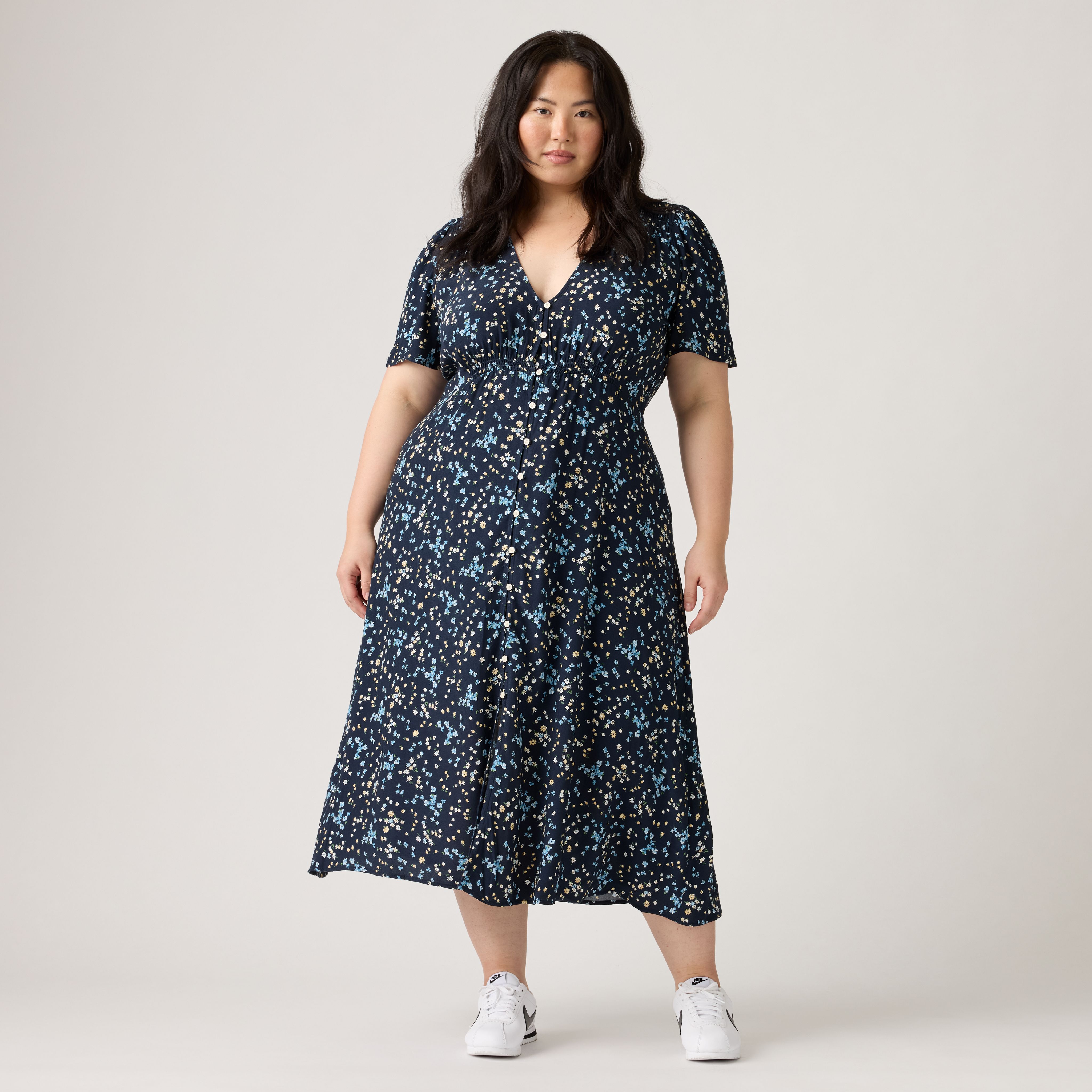 Paola Short-Sleeve Midi Dress (Plus Size) 3
