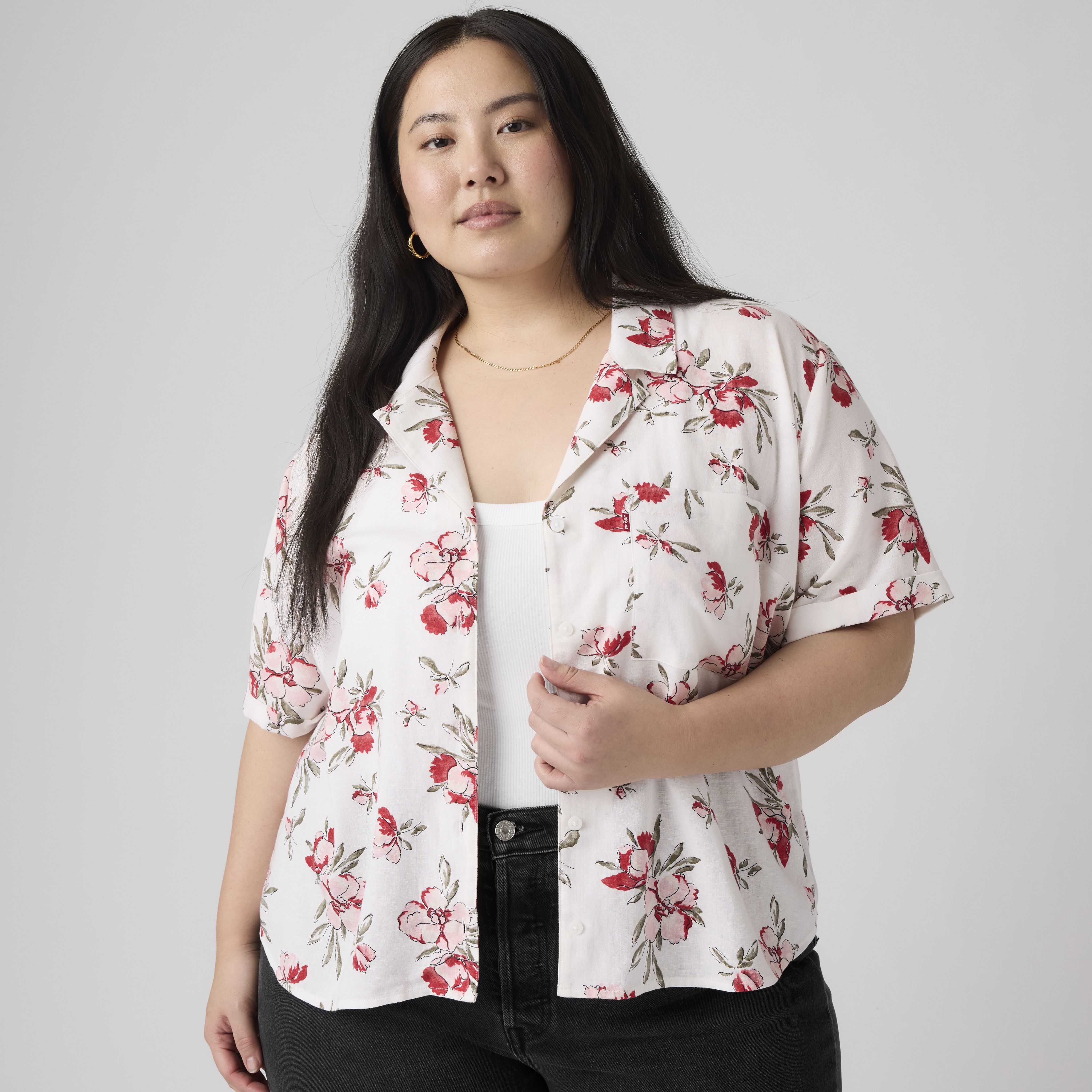 Bennie Camp Shirt (Plus Size) 1