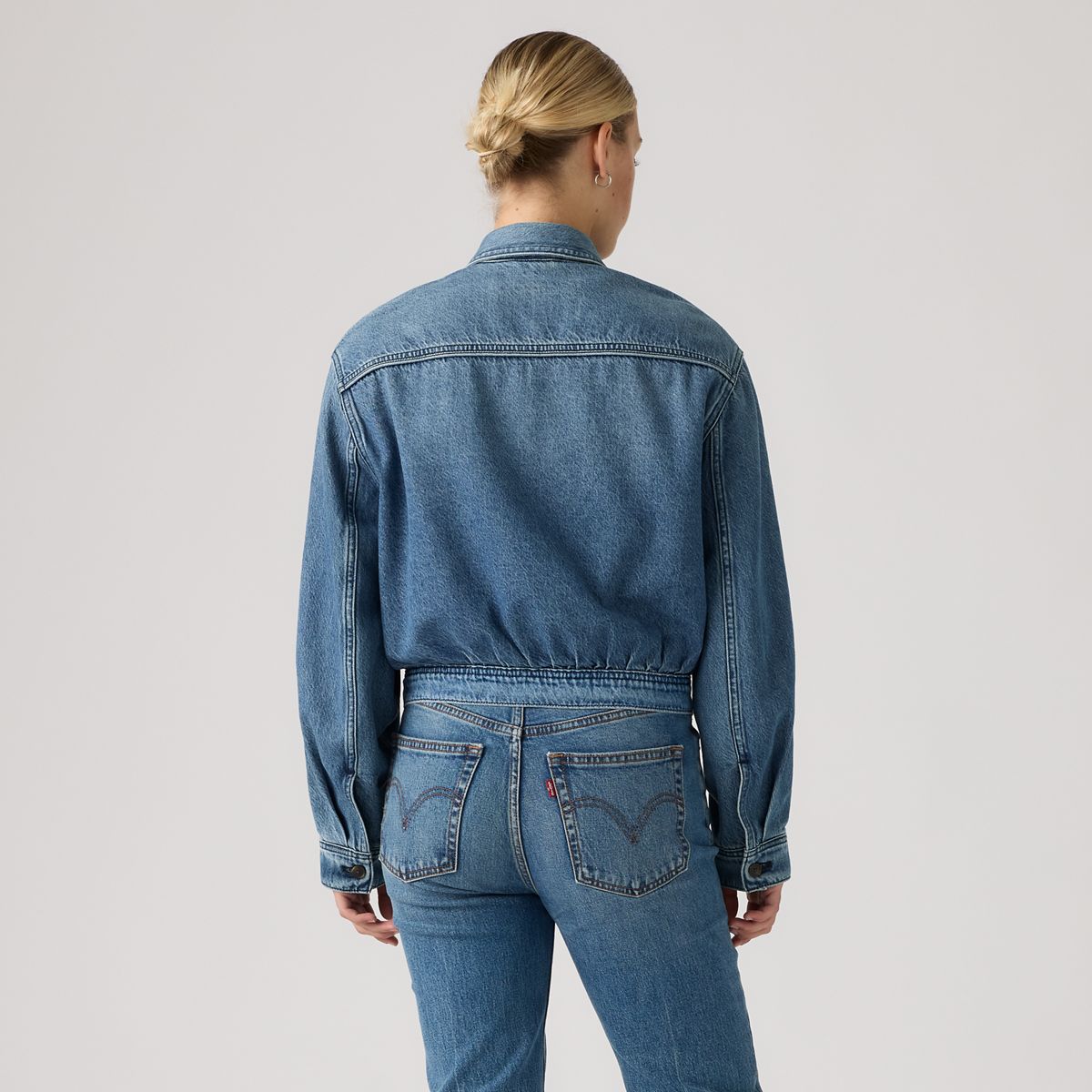 Dani Western Harrington Jacket — Yeah Look Otw - Medium Wash