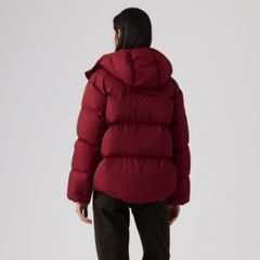Tate Bubble Puffer Jacket — Warm Cabernet - Red 4