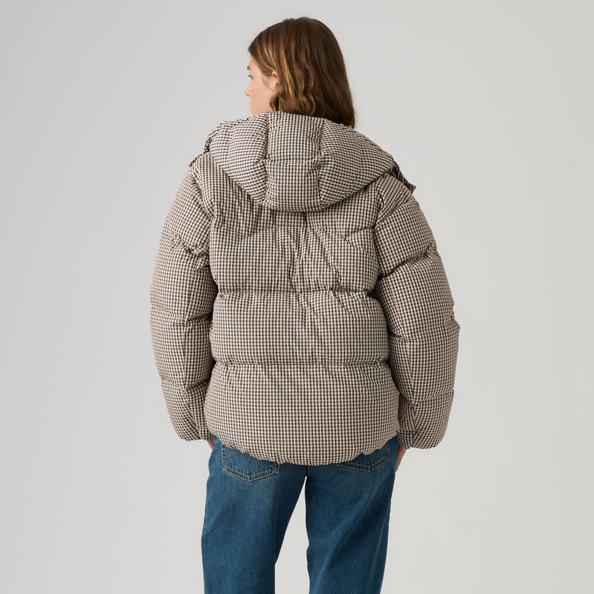 Tate Bubble Puffer Jacket — Yoli Gingham Plaid As Header - Multi-Color