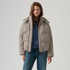 Tate Bubble Puffer Jacket — Yoli Gingham Plaid As Header - Multi-Color 3