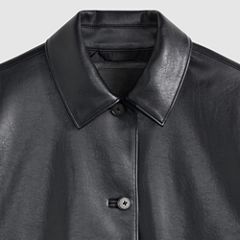 Mia Cropped Coat — Anthracite Night - Black 6