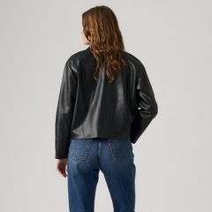 Mia Cropped Coat — Anthracite Night - Black 4