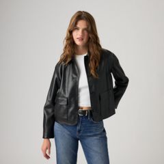 Mia Cropped Coat — Anthracite Night - Black 1
