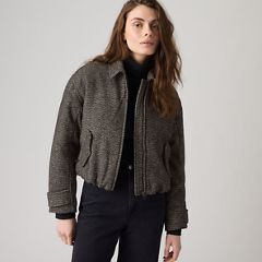 Skyler Bomber Jacket — Skyler Donegal Black & White - Black 1