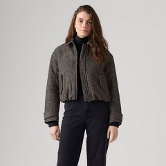 Skyler Bomber Jacket — Skyler Donegal Black & White - Black 3