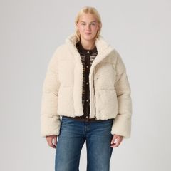 Brynn Cropped Puffer Jacket — White Swan - White 3