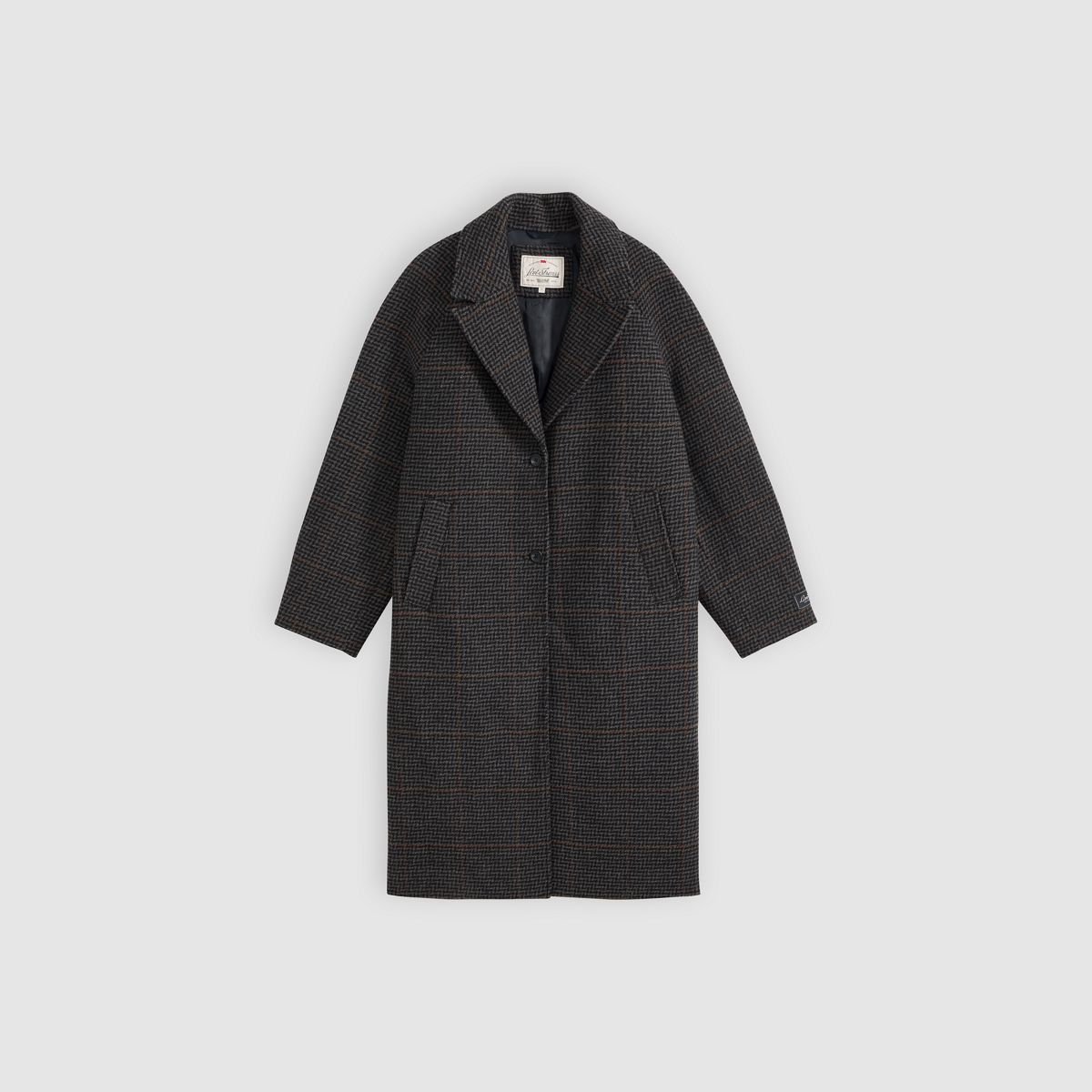Ada Coat — Justine Plaid Magnet - Black