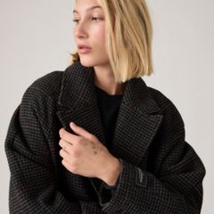 Ada Coat — Justine Plaid Magnet - Black 2