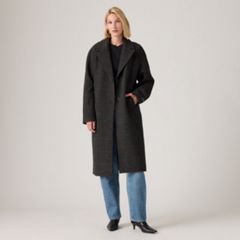 Ada Coat — Justine Plaid Magnet - Black 3