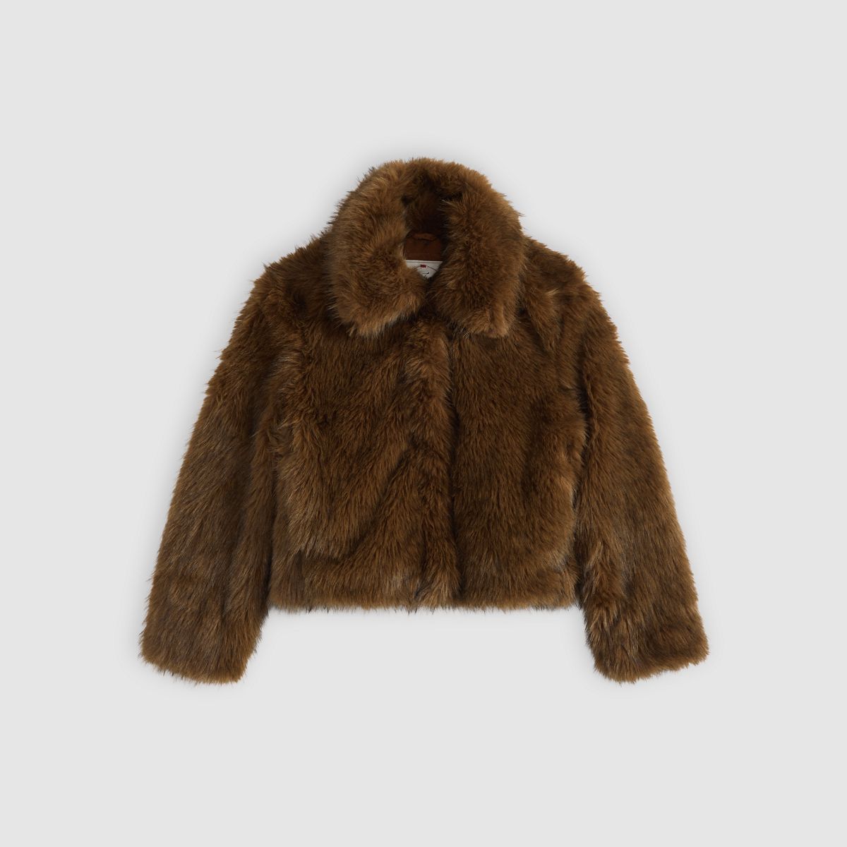 Laney Faux Fur Jacket — Downtown Brown - Brown