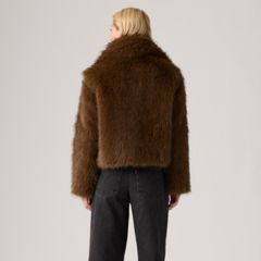 Laney Faux Fur Jacket — Downtown Brown - Brown 5
