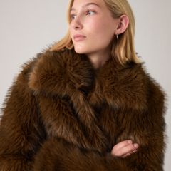 Laney Faux Fur Jacket — Downtown Brown - Brown 2